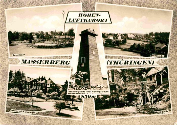 Masserberg Kuranlagen Kurhotel Werraquelle Hoehenluftkurort Rennsteigwarte Hartu