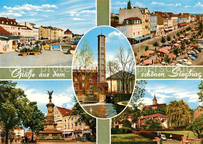 Siegburg Teilansichten Innenstadt Ehrenmal Abtei