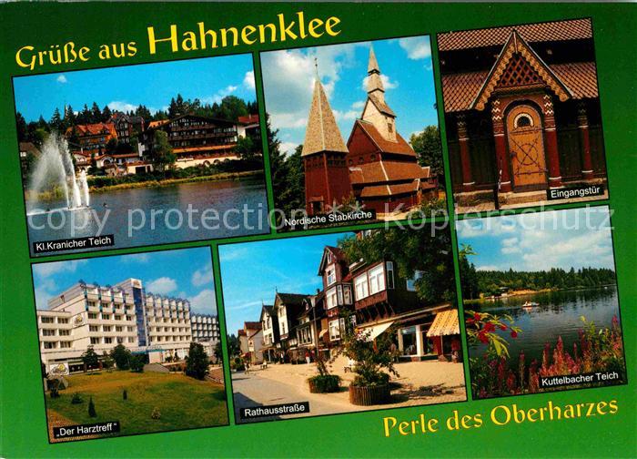 Hahnenklee-Bockswiese Harz Kranicher Teich Nordische Stabkirche Eingangstuer Kut