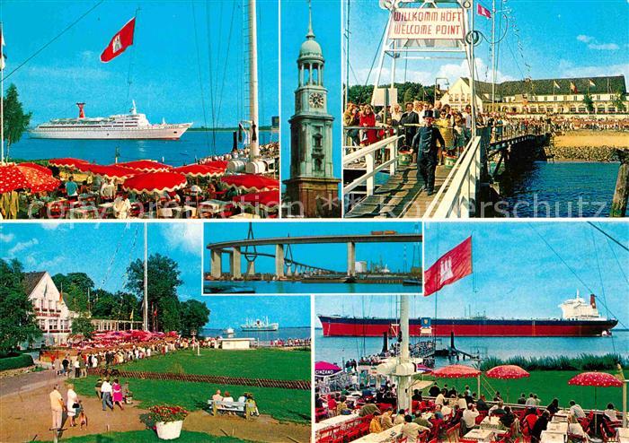 HAMBURG  CITY Schiffsbegruessungsanlage Willkommhoeft Schulauer Faehrhaus Michae