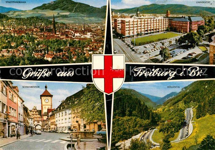 Freiburg Breisgau Stadtpanorama Schwabentor Universitaet Hoellental Schwarzwald