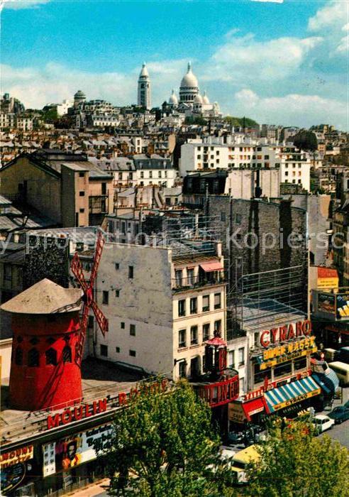 Paris Moulin Rouge la Butte Montmartre Basilique du Sacre Coeur