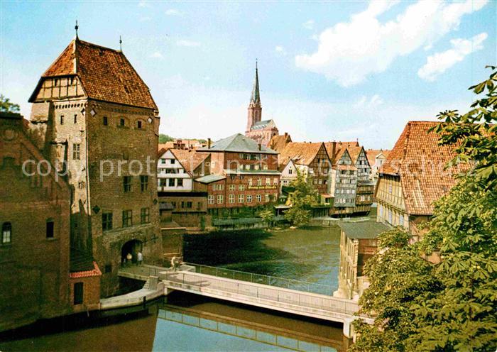 LueNEBURG CITY Bei der Abtsmuehle Bruecke Altstadt Kirche