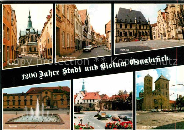 Osnabrueck St Marien Kirche Krahnstrasse Rathaus Dom St Peter Hegertor Schloss W