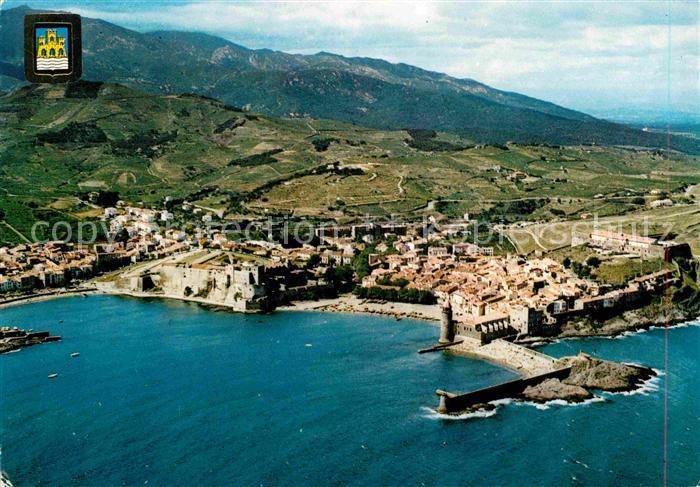 Collioure Vue generale aerienne