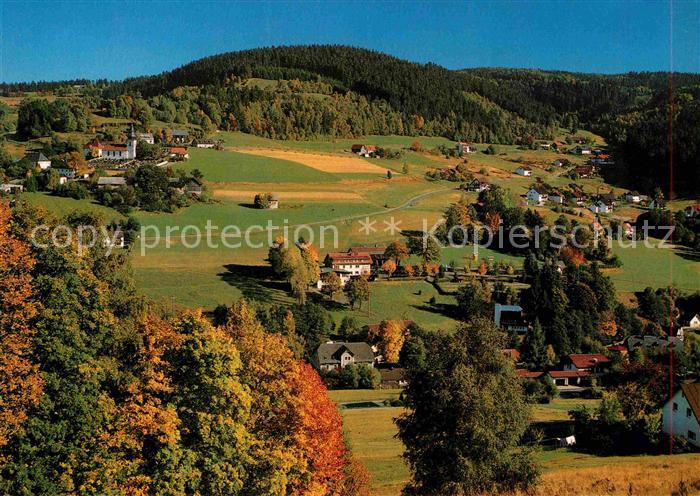 Warmensteinach Panorama Luftkurort Fichtelgebirge Duerrberg Reisigbachtal Herbst
