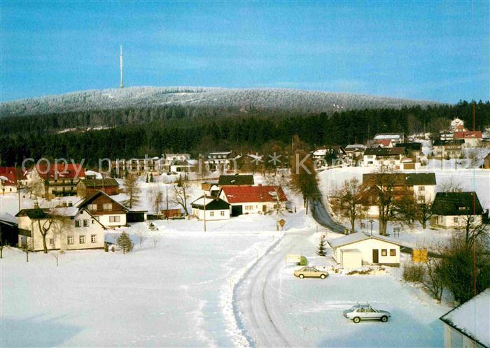 Warmensteinach mit Ochsenkopf Wintersportplatz Fichtelgebirge