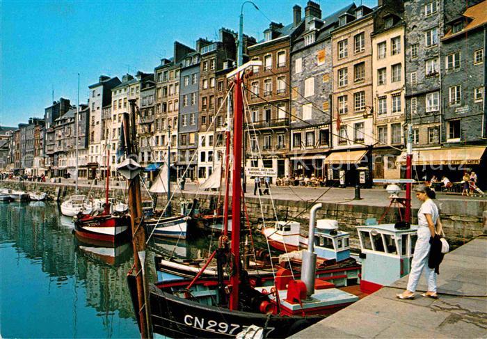 Honfleur Le Vieux Port Bateaux Hafen Fischkutter