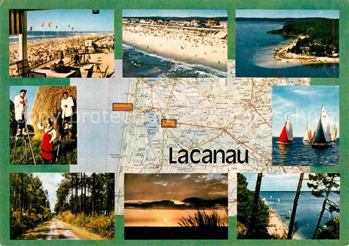 Lacanau Strand Segeln Waldpartie Sonnenuntergan