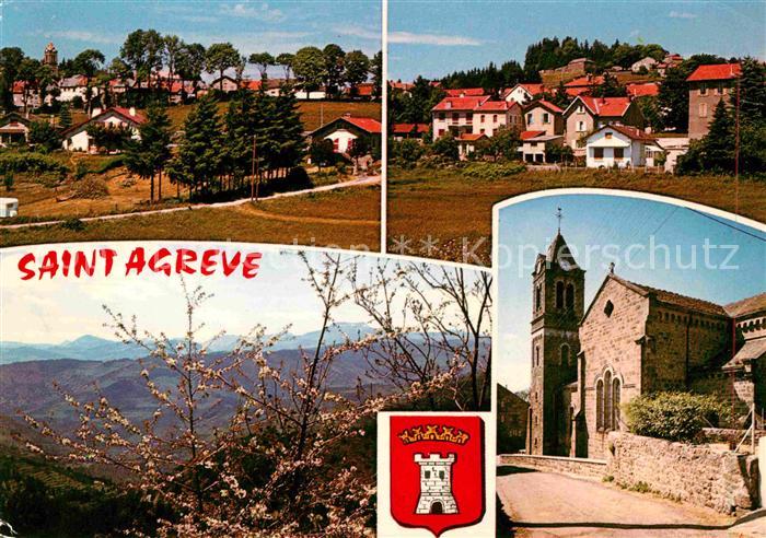 Saint-Agreve Vues partielles Panorama Eglise