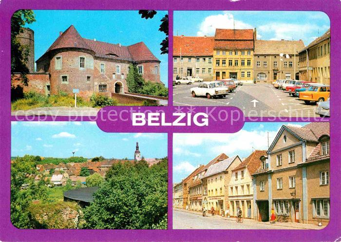 Belzig Bad Burg Eisenhardt Markt Teilansicht Strasse der Einheit