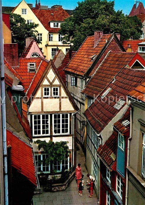 BREMEN CITY Wueste Staette Strasse in der Altstadt Schnoorviertel