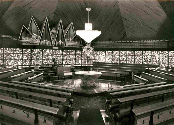 Buchbach Steinbach Wald St Laurentiuskirche Baujahr 1970/71 Innenansicht