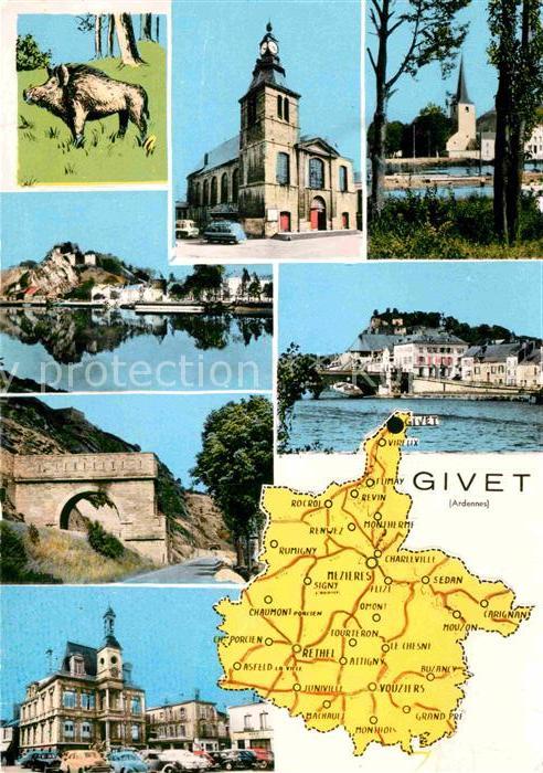 Givet Ardennes Vues d_ensemble Eglise Wildschwein Land