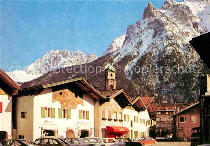 Mittenwald Karwendel Tirol Ortsansicht mit Kirche Alpenblick