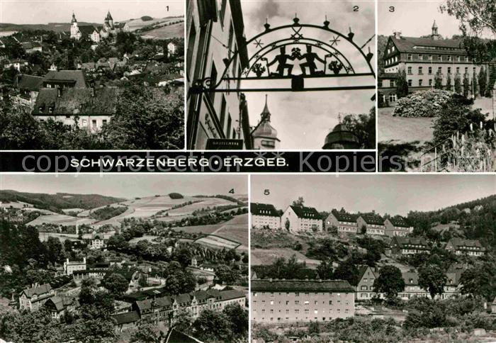 Schwarzenberg Erzgebirge Panorama Erzgebirgischer Schwibbogen Rathaus Sachsenfel