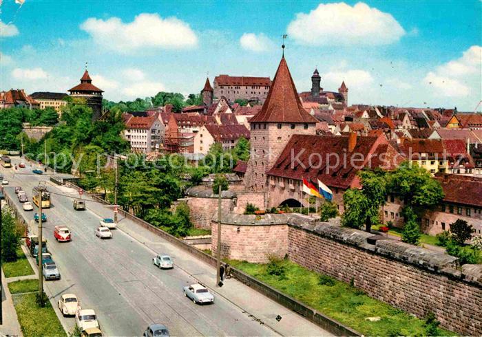 NueRNBERG  CITY Westtorgraben mit Blick zur Burg