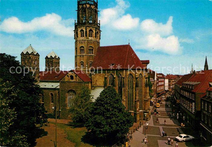 Muenster Westfalen Ludgerikirche und Ludgeristrasse
