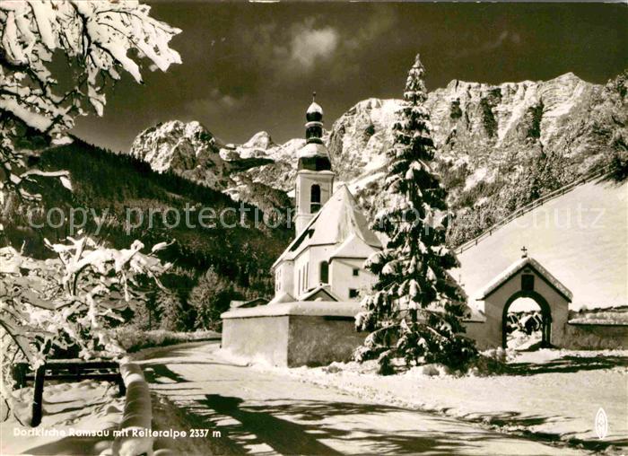Ramsau Berchtesgaden mit Reiteralpe Kirche Berchtesgadener Alpen