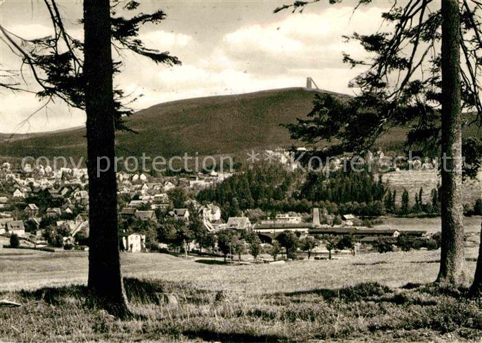 Braunlage Harz Blick auf den Wurmberg mit Aussichtsturm