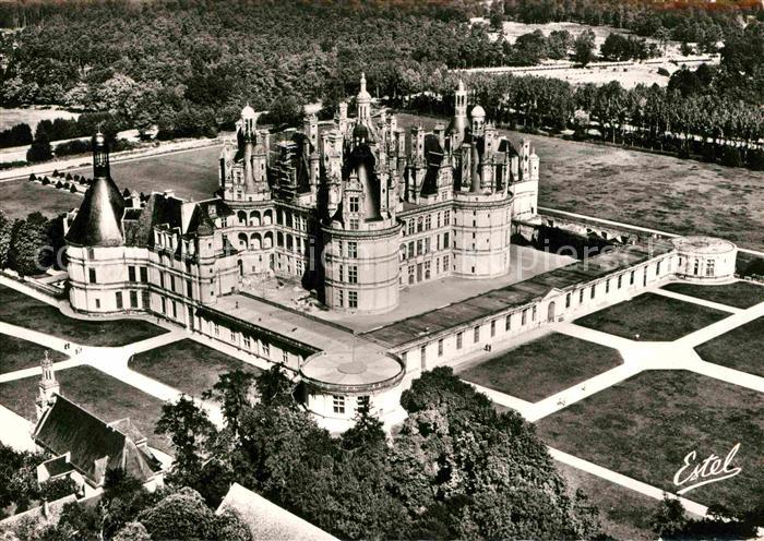 Chambord Blois Chateau Aile Henri II vue aerienne