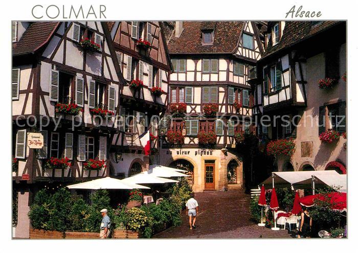 Colmar Haut Rhin Elsass Maisons typiques de l'entrée de la rue des Marchands Typ