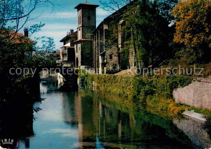 Saint-Jean-Pied-de-Port La Nive Pont d_Espagne Eglise