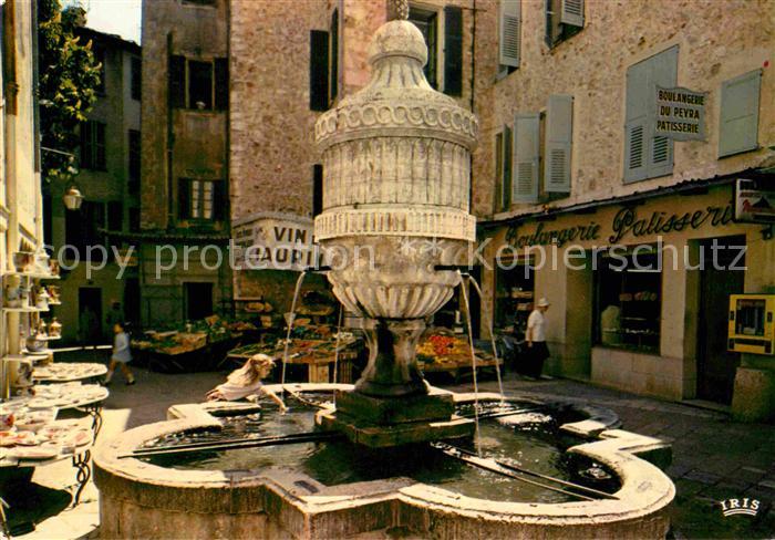 Vence-la-Jolie Place du Peyra vieux Forum de l'Antique Cite Fontaine du Peyra