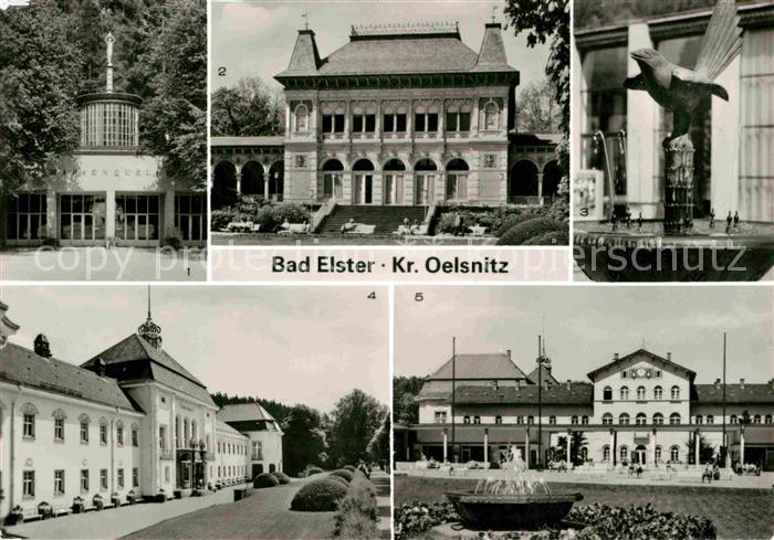 Bad Elster Marienquelle Kurhaus Elsterbrunnen Badehaus Badeplatz Staatsbad