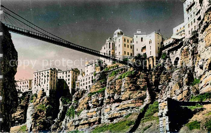 Constantine Algerien Passerelle Perregoud et le Medersa Bruecke