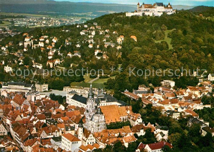 Coburg Stadtbild mit Veste Fliegeraufnahme