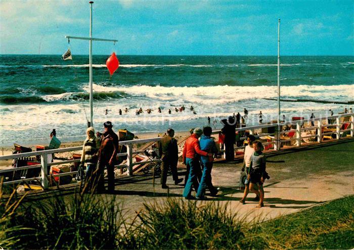 Westerland Sylt Hochflut am Westerlaender Strand