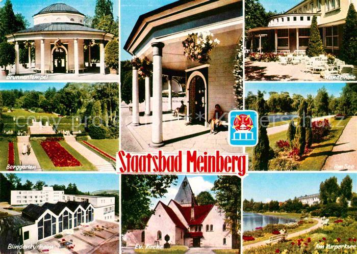 Bad Meinberg Brunnentempel Wandelhalle Kurpark See Kirche Kurheim Berggarten
