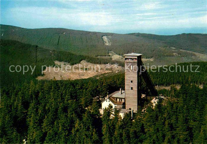 Braunlage Harz Wurmbergschanze mit Aussichtsturm Gaststaette Fliegeraufnahme