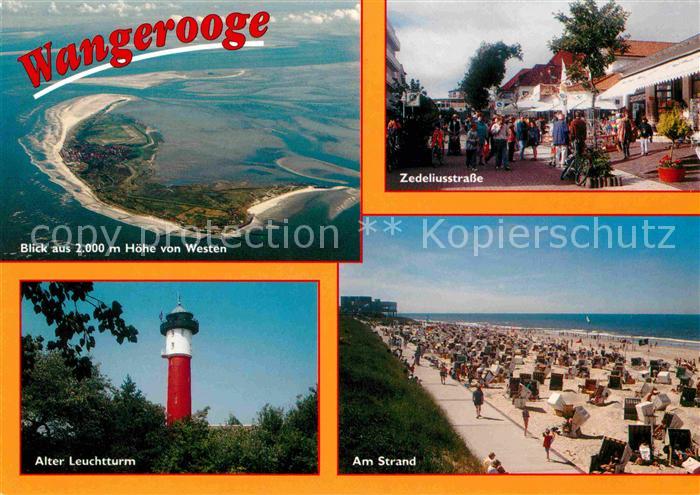 Wangerooge Nordseebad Fliegeraufnahme aus 2000 m Hoehe Zedeliusstrasse Strand Al