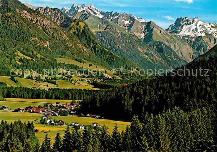 Langenwang Fischen Gesamtansicht mit Alpenpanorama