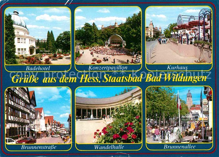 Bad Wildungen Badehotel Konzertpavillon Kurhaus Brunnenallee Wandelhalle