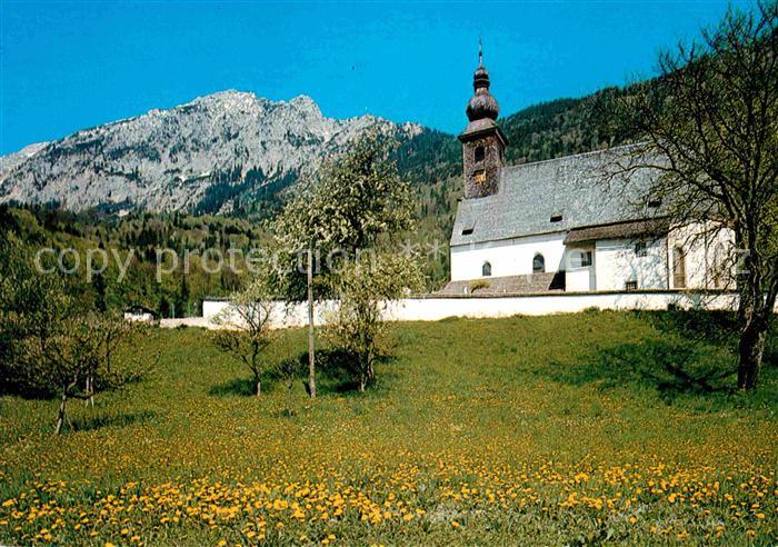 Nonn Oberbayern St Georg Kirche mit Hochstaufen Chiemgauer Alpen