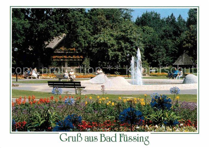 Bad Fuessing Kurpark Springbrunnen Thermalbad