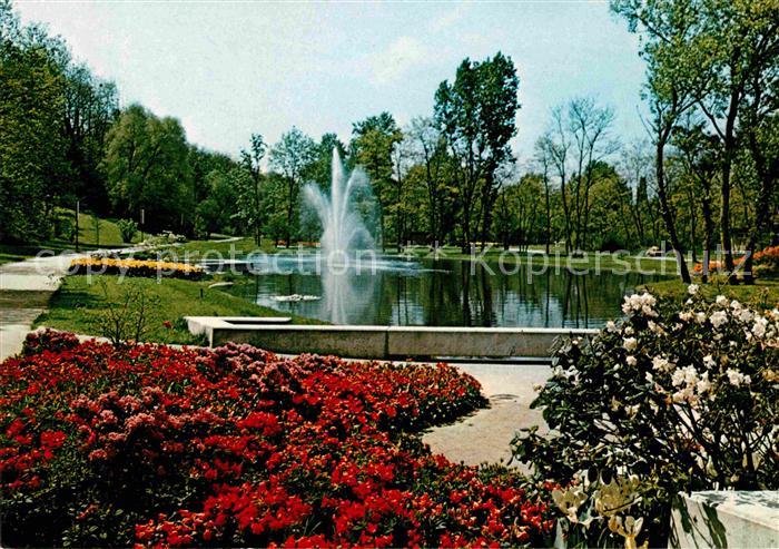 Bad Bellingen Kurpark Teich Fontaene Thermal Mineralbad