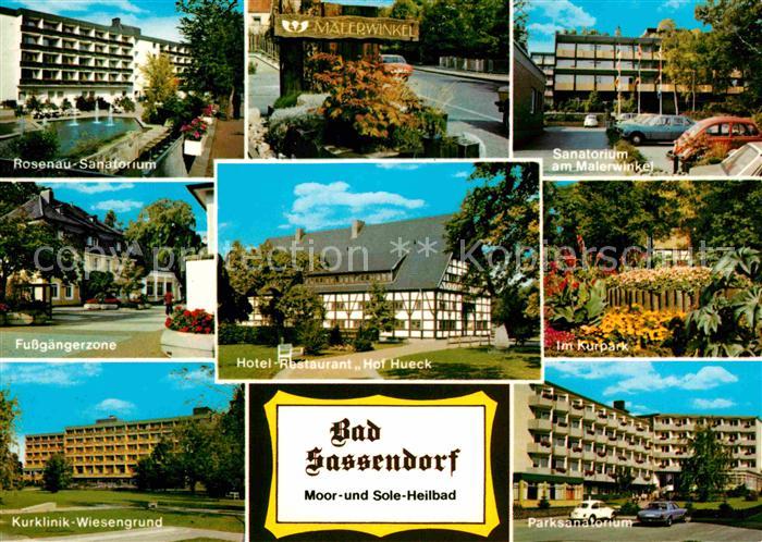 Bad Sassendorf Sanatorium Malerwinkel Fussgaengerzone Hotel Restaurant Kurpark K