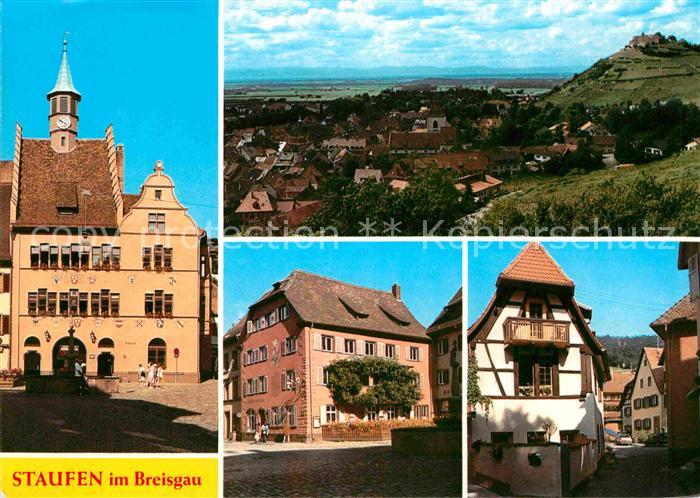Staufen Breisgau Historische Fauststadt Altstadt Burg Blick ins Rheintal