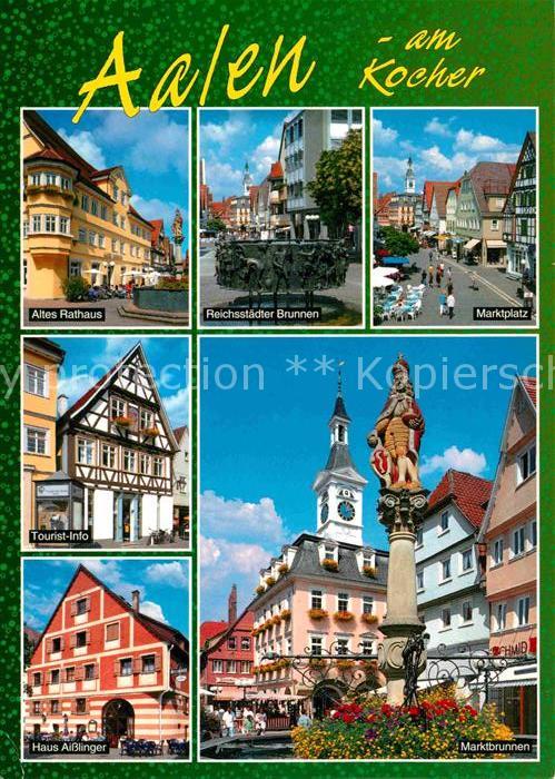 Aalen Rathaus Brunnen Marktplatz Touristinfo Haus Aisslinger