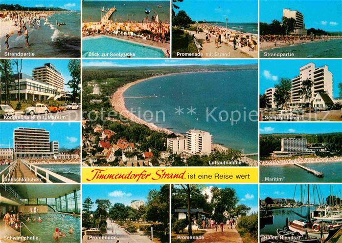 Timmendorfer Strand Strand Seebruecke Promenade Hotels Kongresshalle Schwimmhall