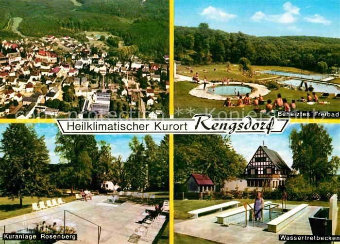 Rengsdorf Heilklimatischer Kurort Freibad Kuranlage Rosenberg Wassertretbecken