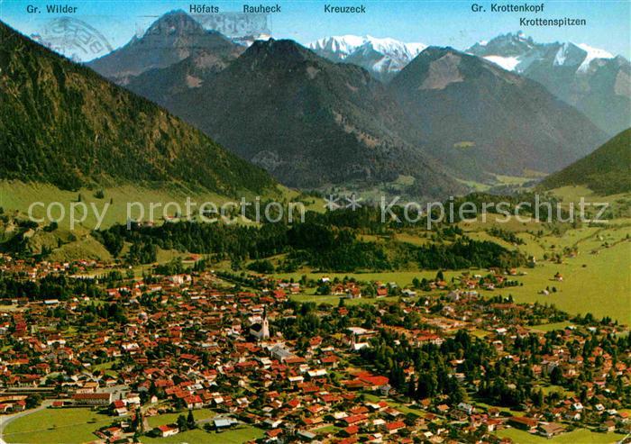Oberstdorf Heilklimatischer Kurort Allgaeuer Alpen Fliegeraufnahme