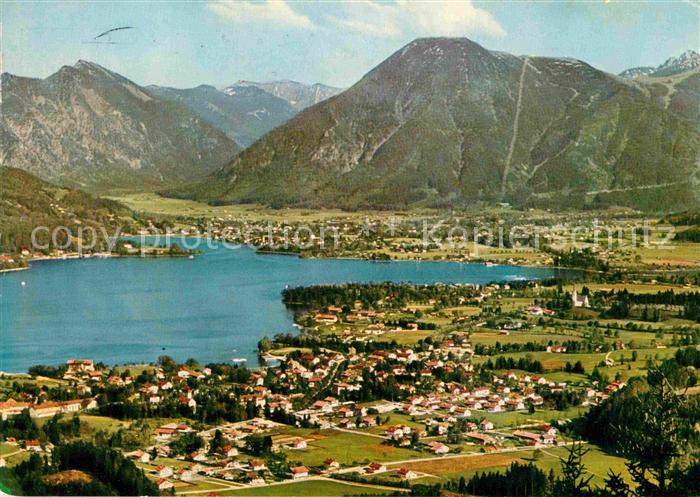 Bad Wiessee Rottach Egern mit Wallberg Mangfallgebirge Fliegeraufnahme