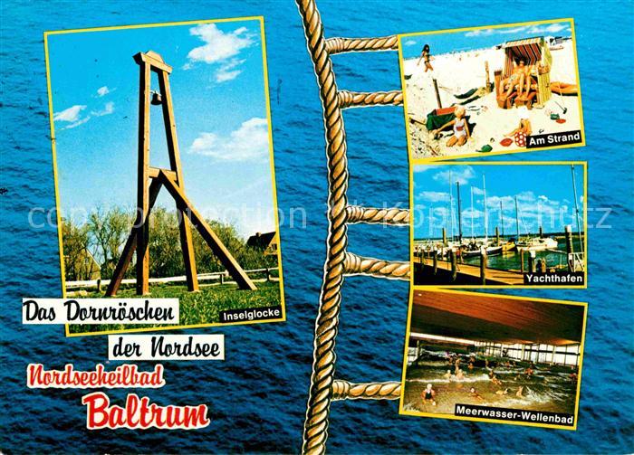 Baltrum Nordseebad Inselglocke Strand Yachthafen Meerwasser Wellenbad Dornroesch