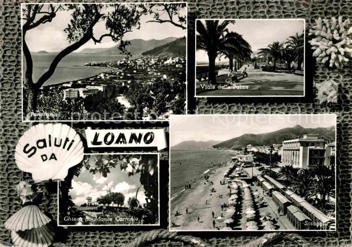 Loano Panorama Viale delle Palme Spiaggia Chiesa di Monte Carmelo