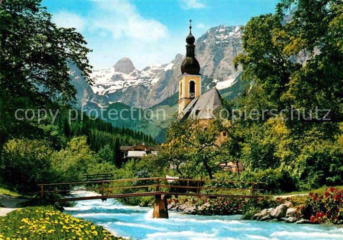 Ramsau Berchtesgaden Kirche mit Reiteralpe